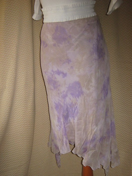 NEU * Batik- Look * Seiden Chiffon * Crinkel * Elfen- Style * Zipfel * ROCK oder Bandaeu KLEID 