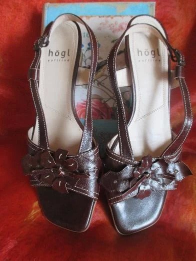NEU * 3D Blumen * Blüten * Flower- Power * Echt- Leder * Sandalen * Sandaletten 