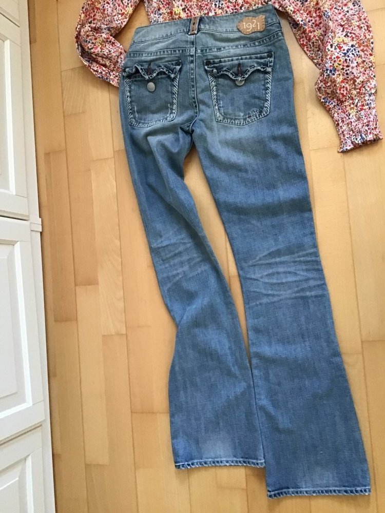 Jeans, wide leg von 1921 mit auffälligen Nähten