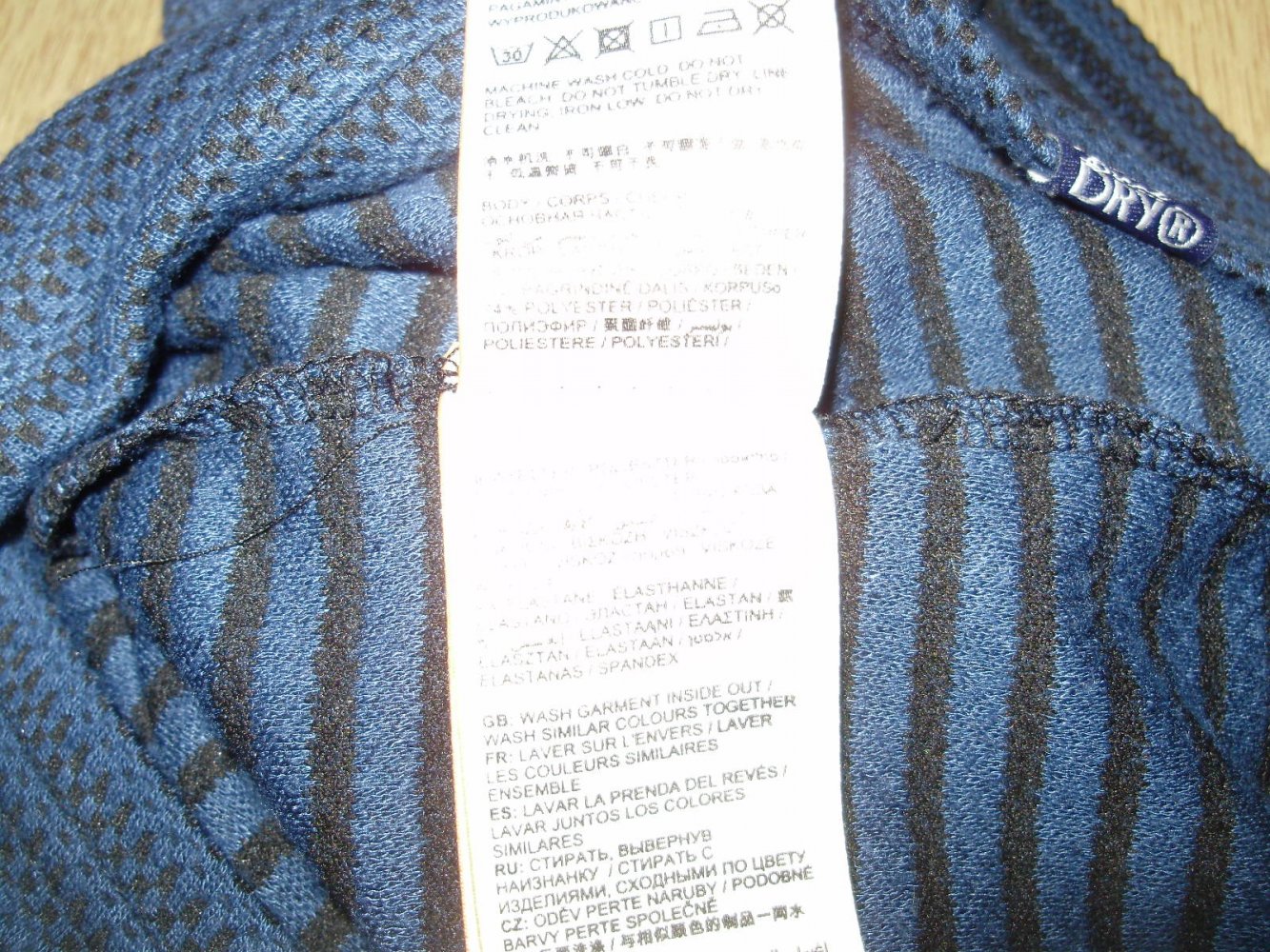 Superdry Kleid blau Strukturmuster 40