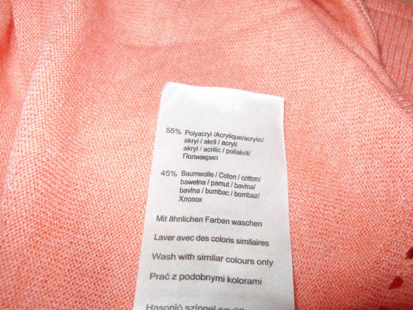 Cardigan korallenrot offen S