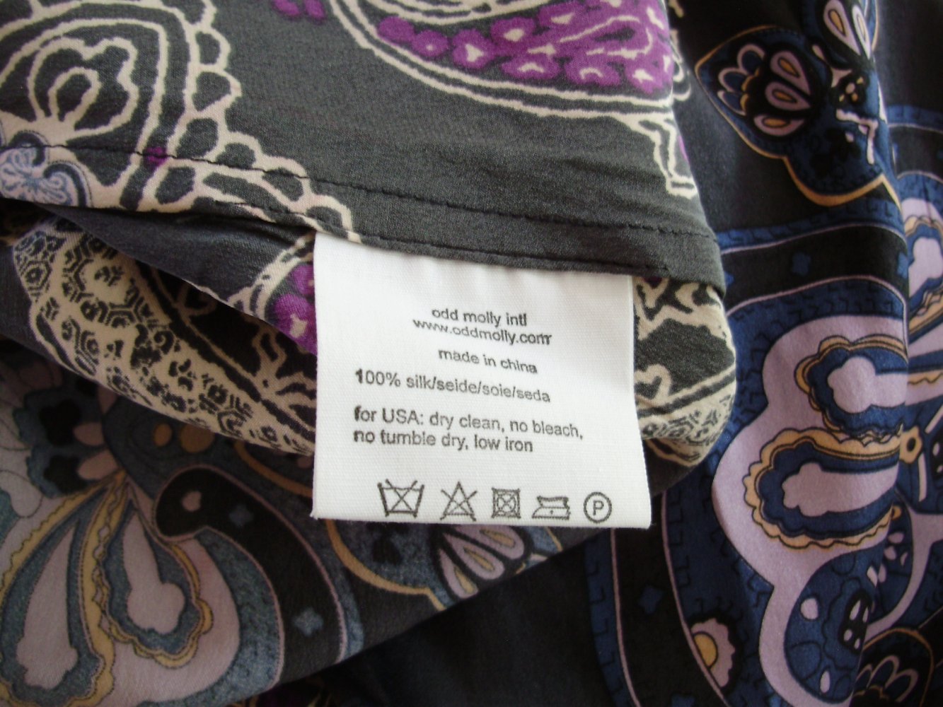 odd molly Kleid 100% Seide ausgefallen Perlenstickerei Gr 1 = S