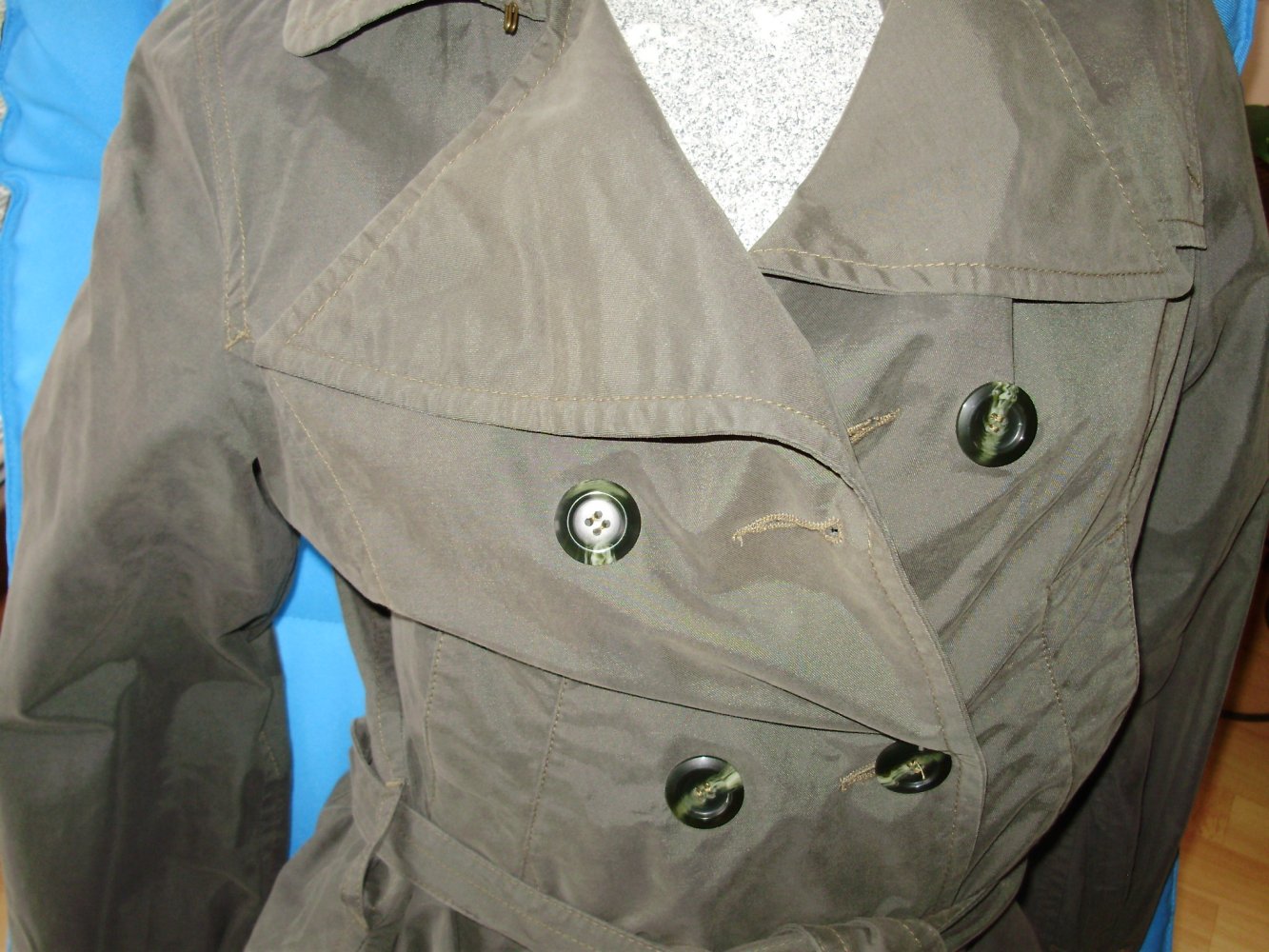 s. oliver Trench Jacke khaki Gürtel M Topzustand