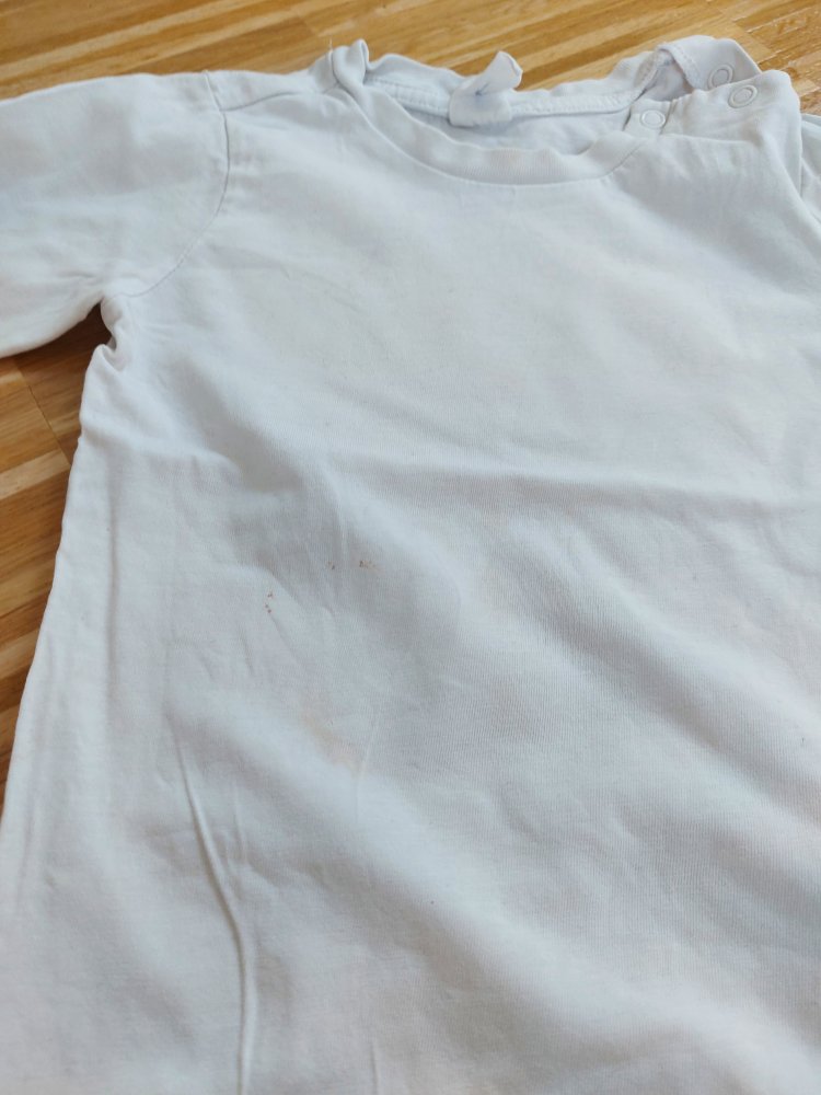 langärmliger weißer Babypullover Gr. 86 Longsleeve
