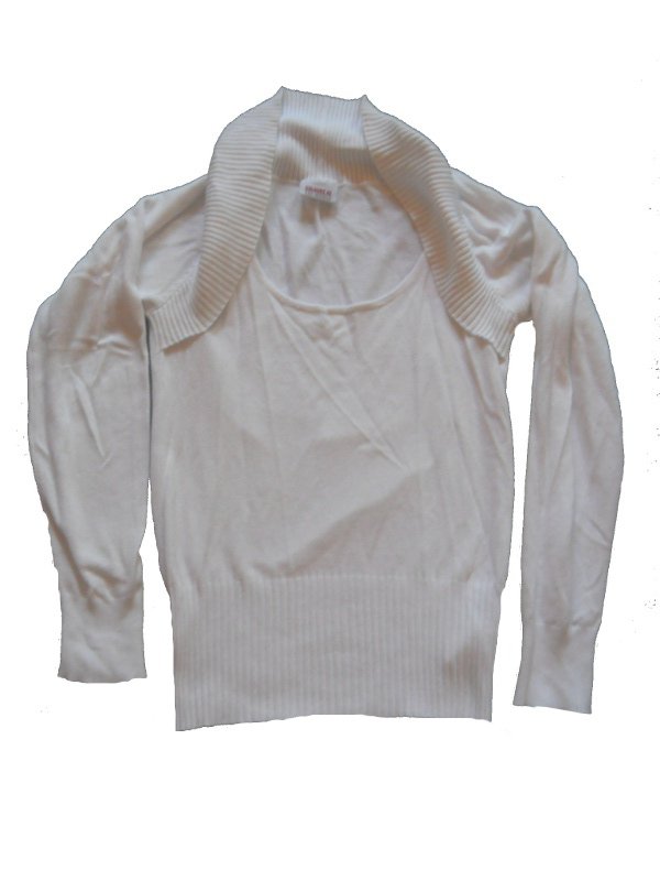 Pullover Strick Strickpullover weiß 2in1 Gr. M 38/40