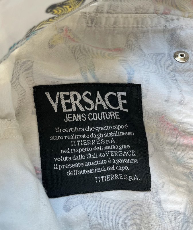 Versace Jeans Couture Hose mit bunten Zebra Print Vintage 90s 90er