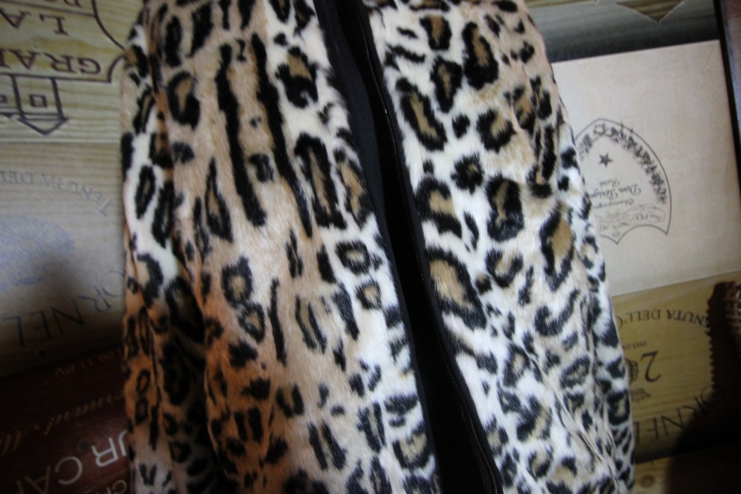 Sisters Point Teddy Jacke Kunstfell Faux Fur Leopard Animal Herbst Designer